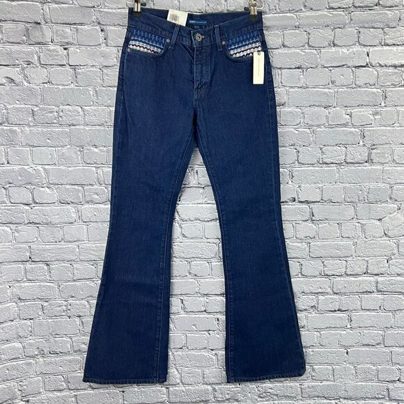 Levi's Stem Flare Jeans Embroidered Nwt Size 25 - Picture 7 of 10